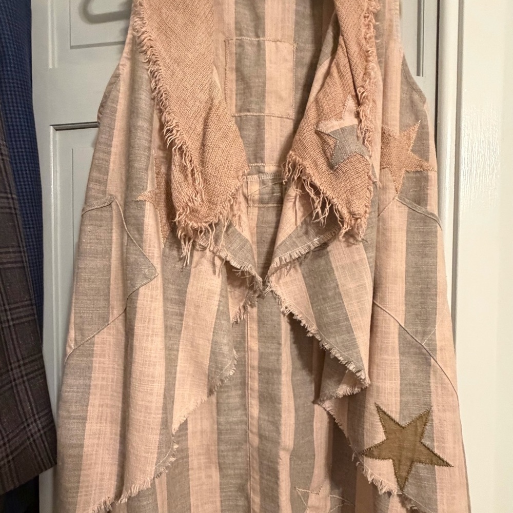 Striped Women's vest with Star Accents